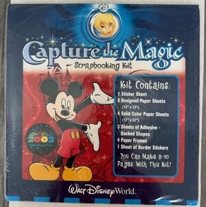 Brand New Walt Disney World "Capture the Magic" Scrapbooking Kit (8-10 Pages)